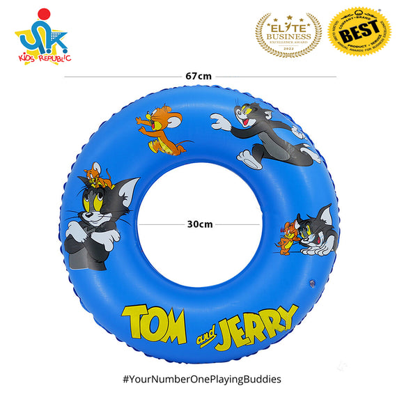 22 Inches Inflatable Cartoon Character Swim Ring Floater for Kids Boys and Girls