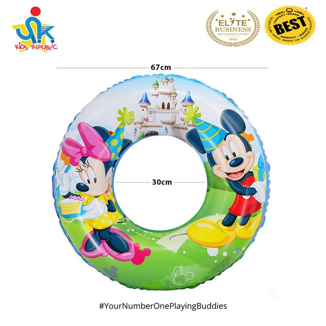26 Inches Inflatable Cartoon Character Swim Ring Floater for Kids Boys and Girls