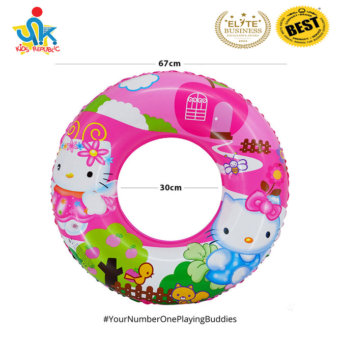 26 Inches Inflatable Cartoon Character Swim Ring Floater for Kids Boys and Girls