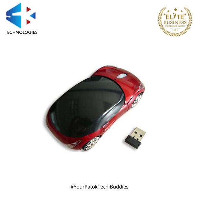 MC1-B Car Shape Ergonomic Wireless Mouse Battery Operated