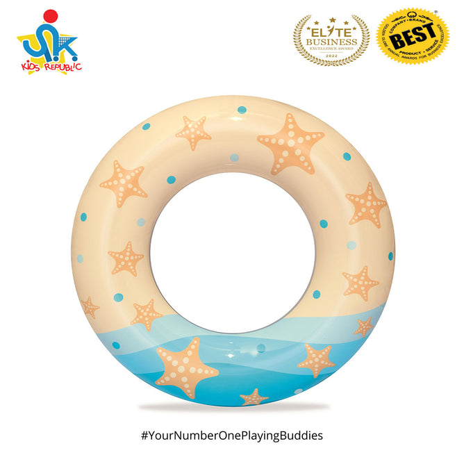 Bestway Inflatable Sea Creature Printed Swim Ring 24 Inches For Kids Play in Swimming Pool