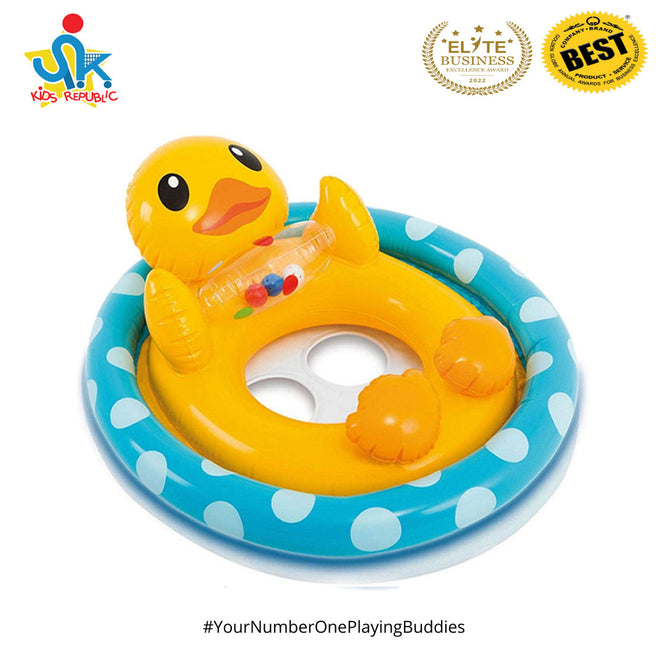 Intex Inflatable See Me Sit Cute Animals Design Kiddie Pool Rider Swimming Ring Floats for Water Fun