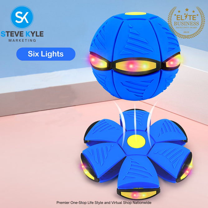 Magic UFO Flying Ball Throw Disc Ball with LED Light For Outdoor Kid's Sports Ball