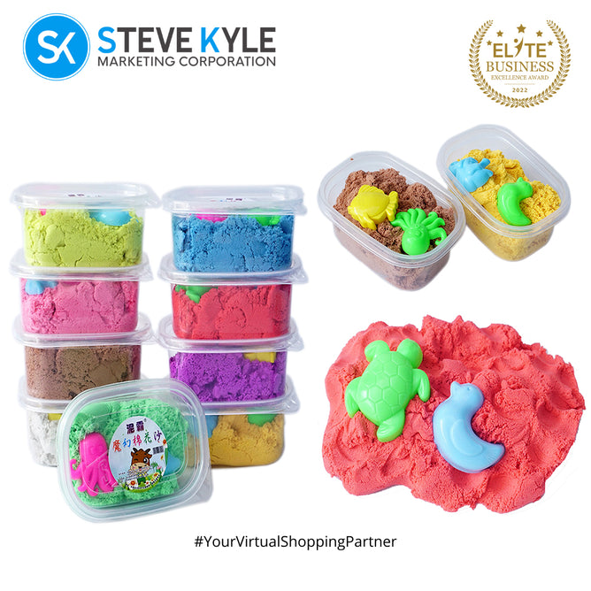 280ML Soft Cotton Magic Sand Cute Beach toy with Container for Children Toys