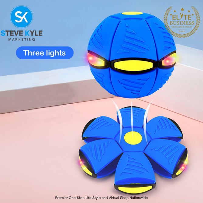 Magic UFO Flying Ball Throw Disc Ball with LED Light For Outdoor Kid's Sports Ball