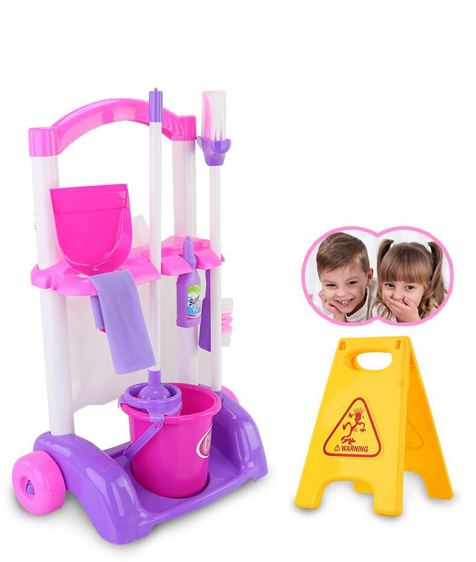 667K Little Helper House Cleaning Trolley Set Toy - Pretend Play