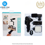 AY-49 Smartphone Vlogging Kit Video Recording Equipment with Tripod Fill Light