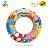 Bestway Inflatable Designer Printed Swim Ring 24 Inches For Kids Play in Swimming Pool