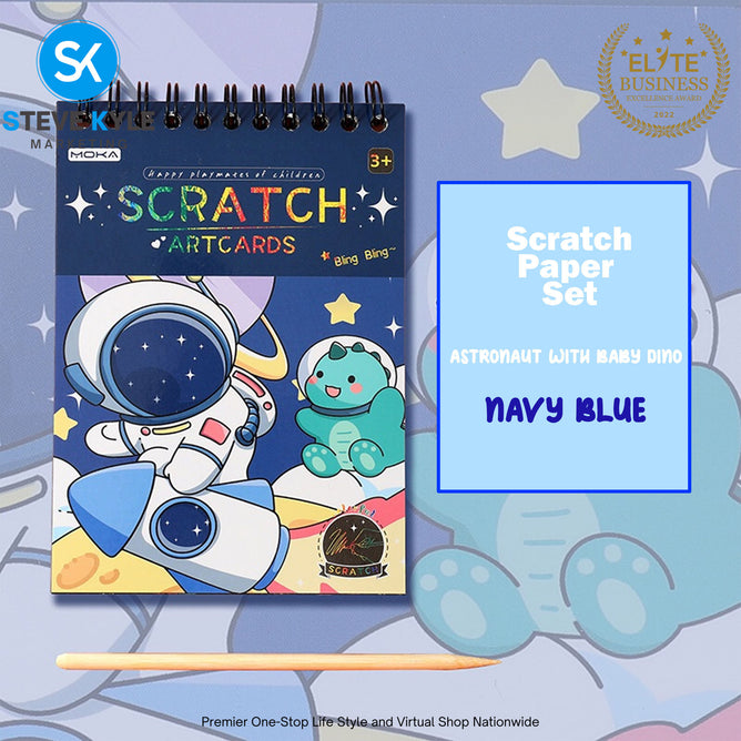 Cute Drawing Scratch Paper for Kids Scratch Off Paper Sheets ArtCraft Kit Black