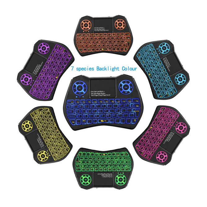 i9 Plus Mini Wireless Keyboard and Touchpad with RGB Backlight