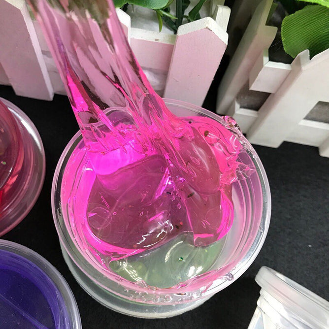 12 in 1 Color Crystal Mud Slime that can blow or Make Bubble Toys for Kids
