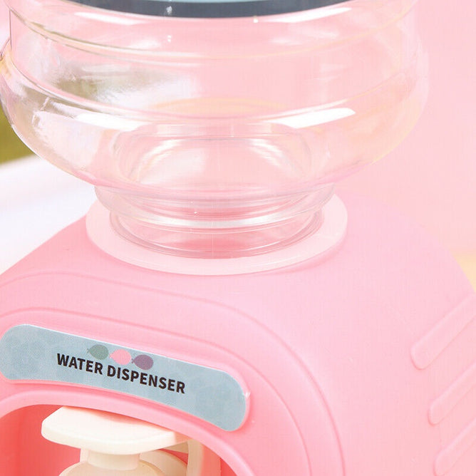 Pretend Play Mini Water Dispenser for Juice Milk cup Drinking Fountain Simulation Kitchen Kids Toy
