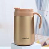 500ml Stainless Steel Thermal Coffee Mug Bubble Tea Cup Vacuum Insulated Travel Mug