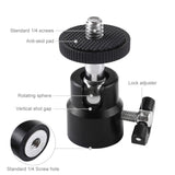 PULUZ PU412 1/4 inch Screw Metal Tripod Ball Head Adapter with Lock