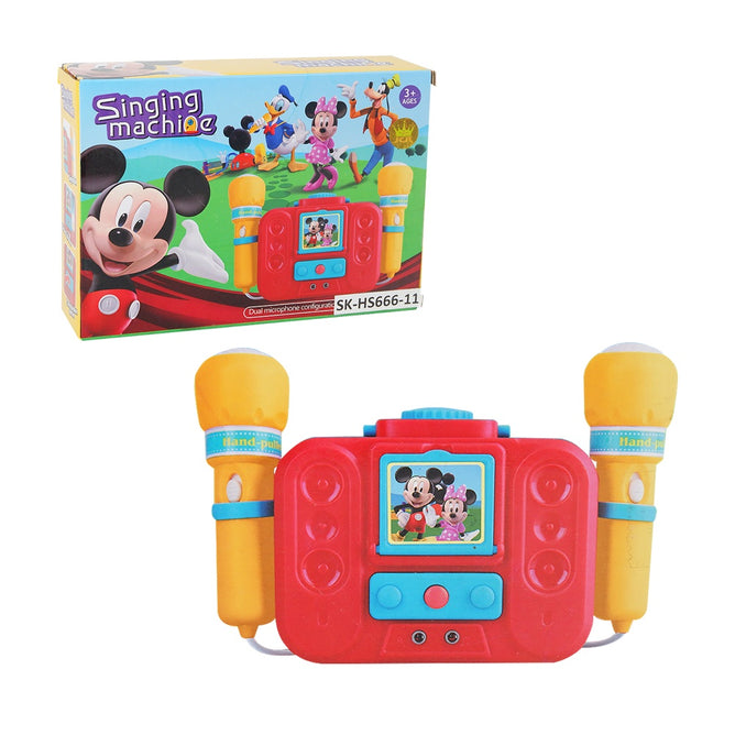 Cartoon Character Singing Machine Toy with Dual Microphone Configuration Toys for Children