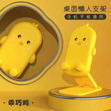 Cute Cartoon Rilakkuma, Kiiroitori Lazy Mobile Phone Holder Foldable Cellphone Stand for Mobile Phones and Tablets