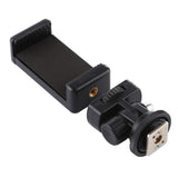 PULUZ PU417 1/4 Inch Screw Thread Cold Shoe Tripod Mount Adapter with Phone Holder