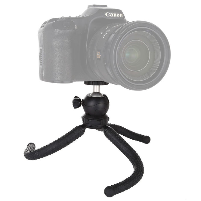 PULUZ PKT3041 Mini Octopus Flexible Tripod Holder with Ball Head & Phone Clamp Size: 25cmx4.5cm