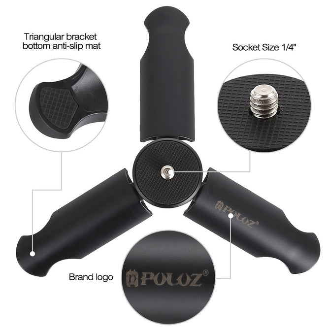 PULUZ PU373 Mini Plastic Tripod with Universal Phone Clamp Bracket