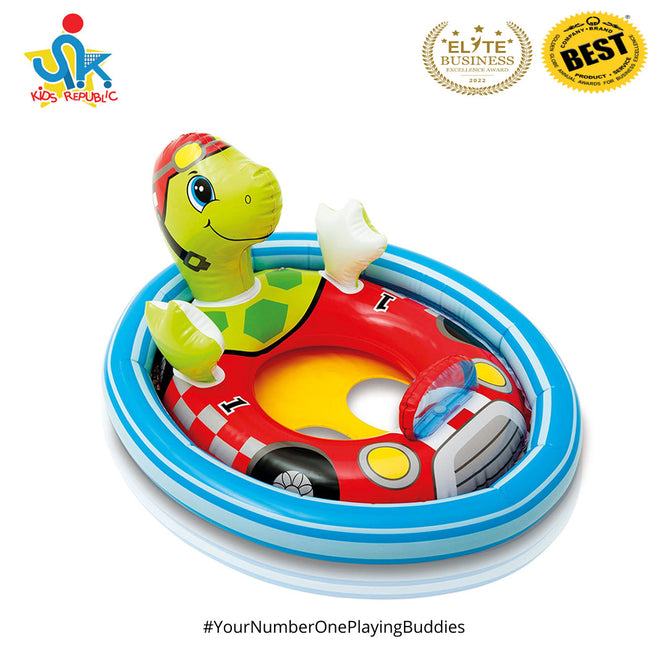 Intex Inflatable See Me Sit Cute Animals Design Kiddie Pool Rider Swimming Ring Floats for Water Fun