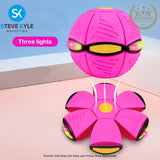 Magic UFO Flying Ball Throw Disc Ball with LED Light For Outdoor Kid's Sports Ball