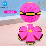 Magic UFO Flying Ball Throw Disc Ball with LED Light For Outdoor Kid's Sports Ball
