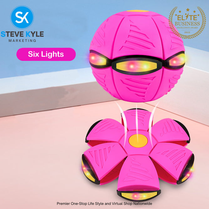 Magic UFO Flying Ball Throw Disc Ball with LED Light For Outdoor Kid's Sports Ball