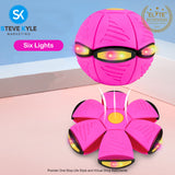 Magic UFO Flying Ball Throw Disc Ball with LED Light For Outdoor Kid's Sports Ball
