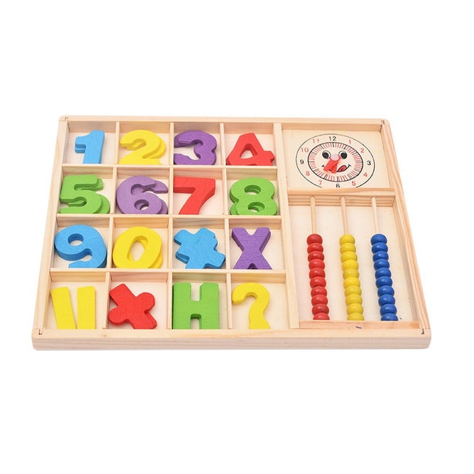 Early Learning Computation Study Box Numeric Abacus Puzzle Wooden toys best gift for Kids