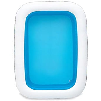 Bestway 3-Ring Rectangular Floral Design Pool for Outdoor Family Swimming Pool