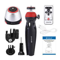PULUZ PU362 Electronic 360 Degree Rotation Panoramic Head in Tripod Mount with Remote Controller for Smartphones, DSLR & Action Cameras