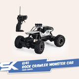 6141 Four Wheel Climbing Rock Crawler Monster Car 1:16 High Speed Remote Control Trunk Toy with 2000MAh/4.8V Rechargeable Battery and Charger