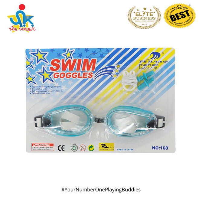 Kids Swimming Goggles Pool Beach Sea Swim Glasses with Ear Plug Nose Clip