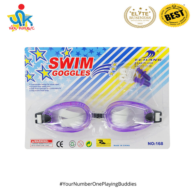 Kids Swimming Goggles Pool Beach Sea Swim Glasses with Ear Plug Nose Clip