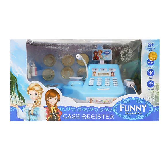 Cartoon Character Pretend Play Cash Register Toy with Lights and Sound Scanning Feature
