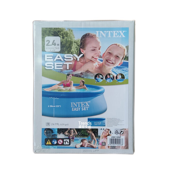 Intex Easy Set up Inflatable Portable Above Ground Round Pool for Outdoor Family Swimming Pool