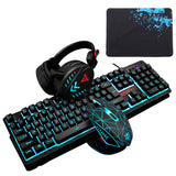 4Pcs/Set K59 Wired USB Keyboard Illuminated Gaming Mouse Pad Backlight Headset