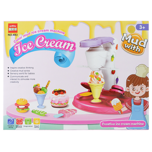 Clay Dough Ice Cream Maker and Cyclone Machine Play Set for Girl and Boy
