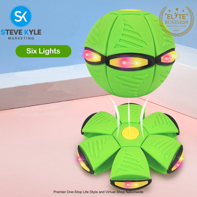 Magic UFO Flying Ball Throw Disc Ball with LED Light For Outdoor Kid's Sports Ball