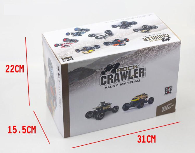 6141 Four Wheel Climbing Rock Crawler Monster Car 1:16 High Speed Remote Control Trunk Toy Combo with Spare 2000MAh/4.8V Rechargeable Battery and Charger
