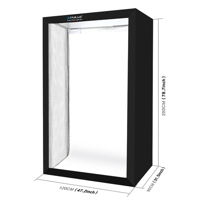 PULUZ PU5210 200cm Studio Box 6 Light Strip Bars 240W 5500K White Light Photo Lighting Shooting Tent Kit for Clothes / Adult Model Portrait.