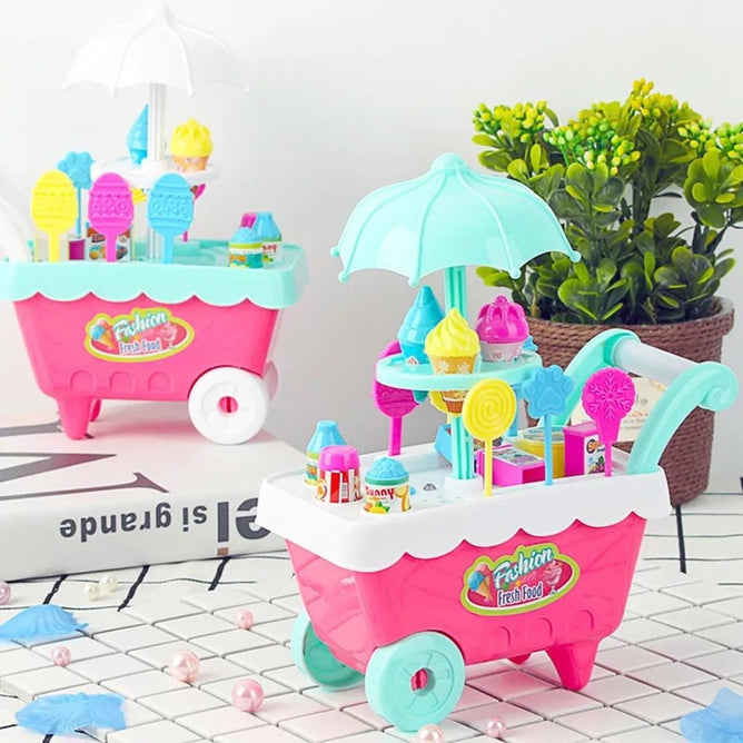 Fashionable Ice Cream Cart Toy With Sound for Girls