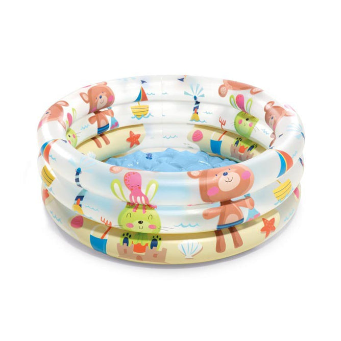 INTEX 57106 Beach Buddies 3-Ring for Outdoor Baby Swimming Pool