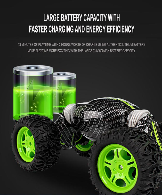 CV8818-80A Remote Control Double Sided Stunt Hyper Tumble with 7.4 Li-on Rechargeable Battery and Charger (2.4GHz Radio Frequency)