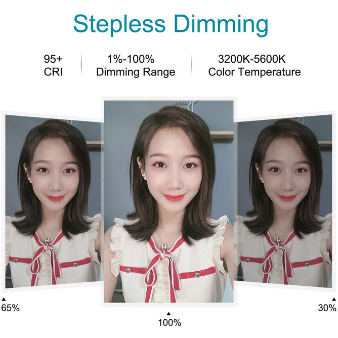 PULUZ PU457B 12 inch 30cm USB 3 Modes Dimmable Dual Color Temperature LED Curved Diffuse Light Ring Vlogging Selfie Photography Video Lights with Phone Clamp