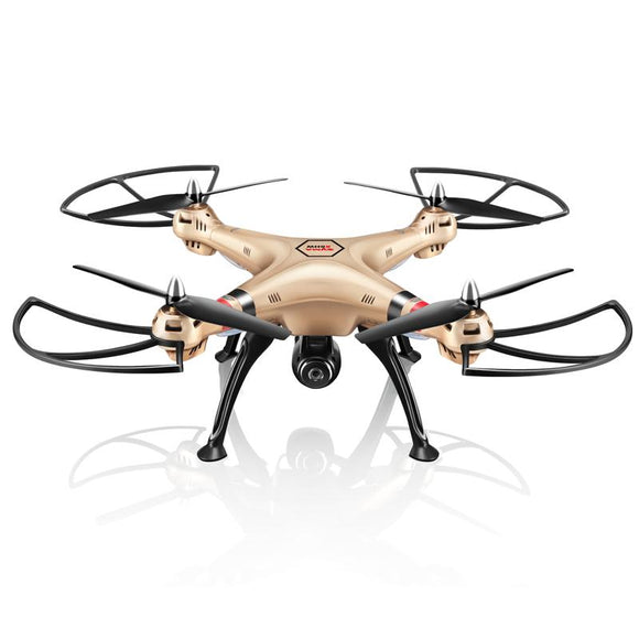 Syma X8HW FPV 2.4Ghz 6 Axis Gyro RC Quad copter Drone with WIFI Camera Real-Time Transmission (Gold)
