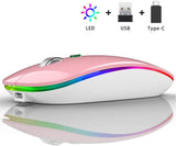 Wireless RGB Optical Slim Computer Mouse