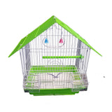 Collapsible Colored Bird Cage with Complete Accessories of Perch, Swing & Feeder