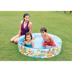 Intex Deep Sea Blue Coral Reef Snap Set Kiddie Big Swimming Pool