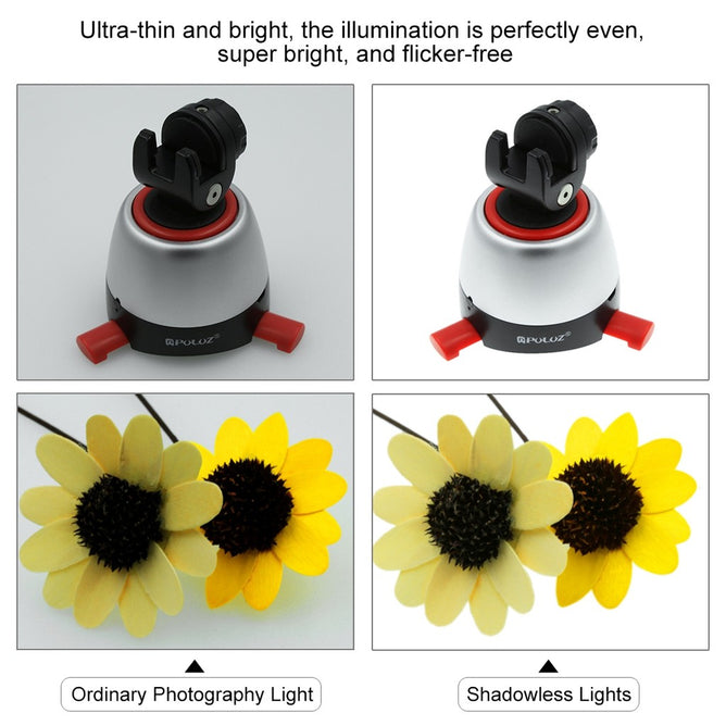 PULUZ PU5138 38cm LED Shadowless Panel Pad